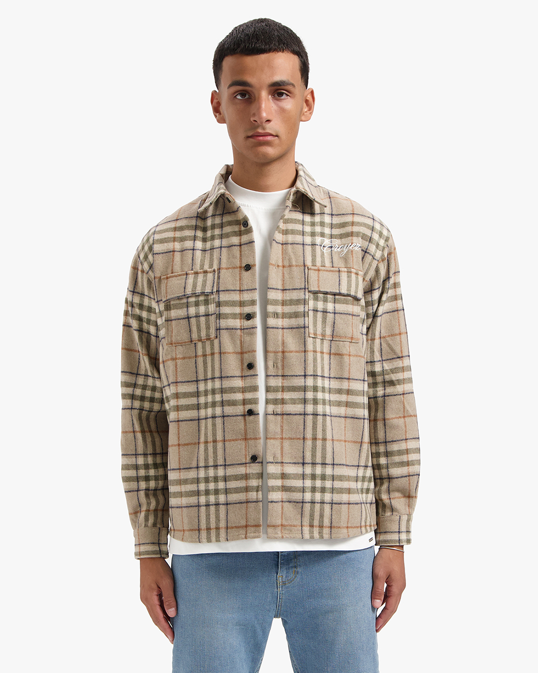 CROYEZ ESSENCE FLANNEL SHIRT | BROWN/BEIGE