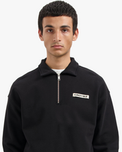 CROYEZ ETIQUETTE HALF-ZIP SWEATER | BLACK