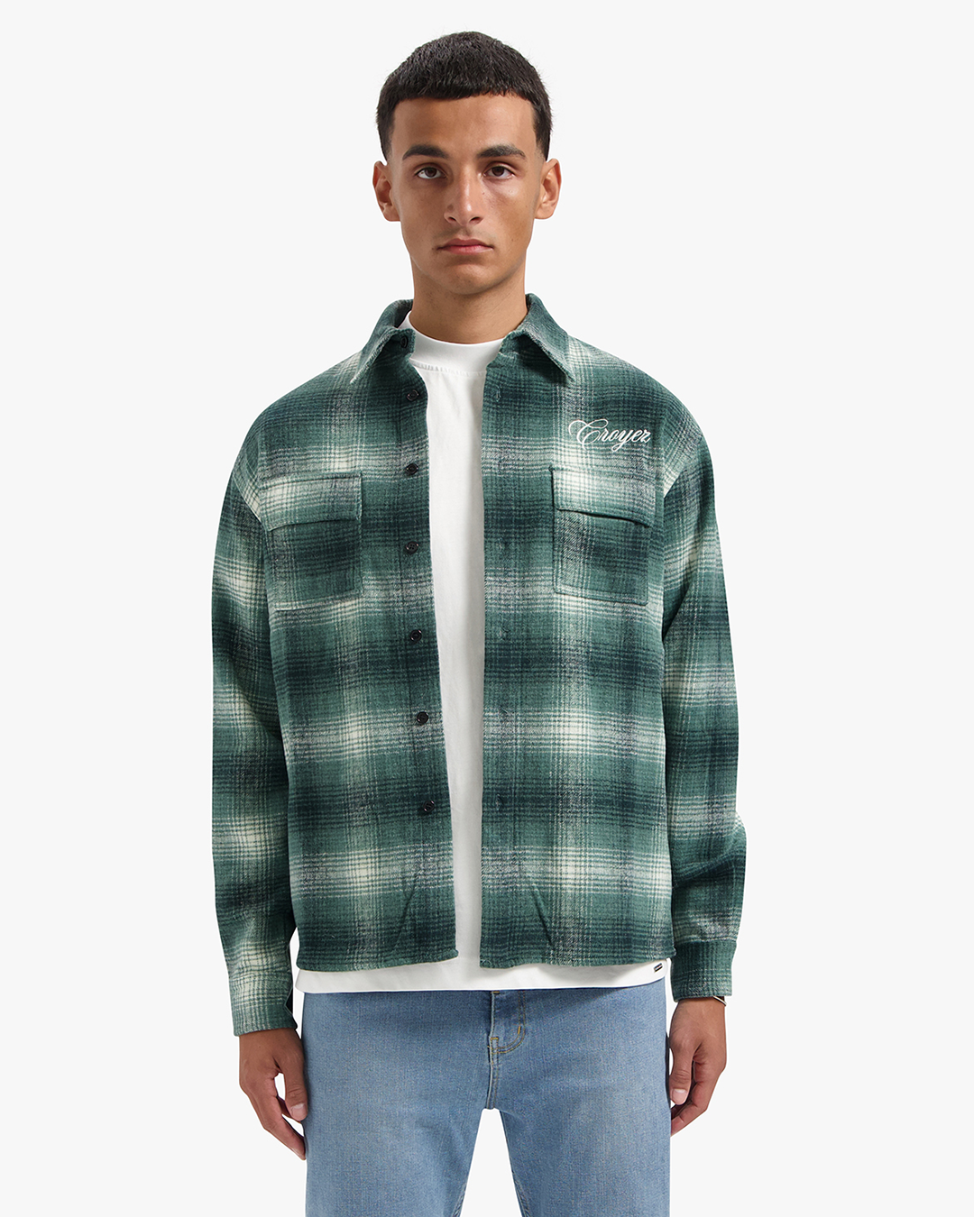 CROYEZ ESSENCE FLANNEL SHIRT | GREEN/BLACK