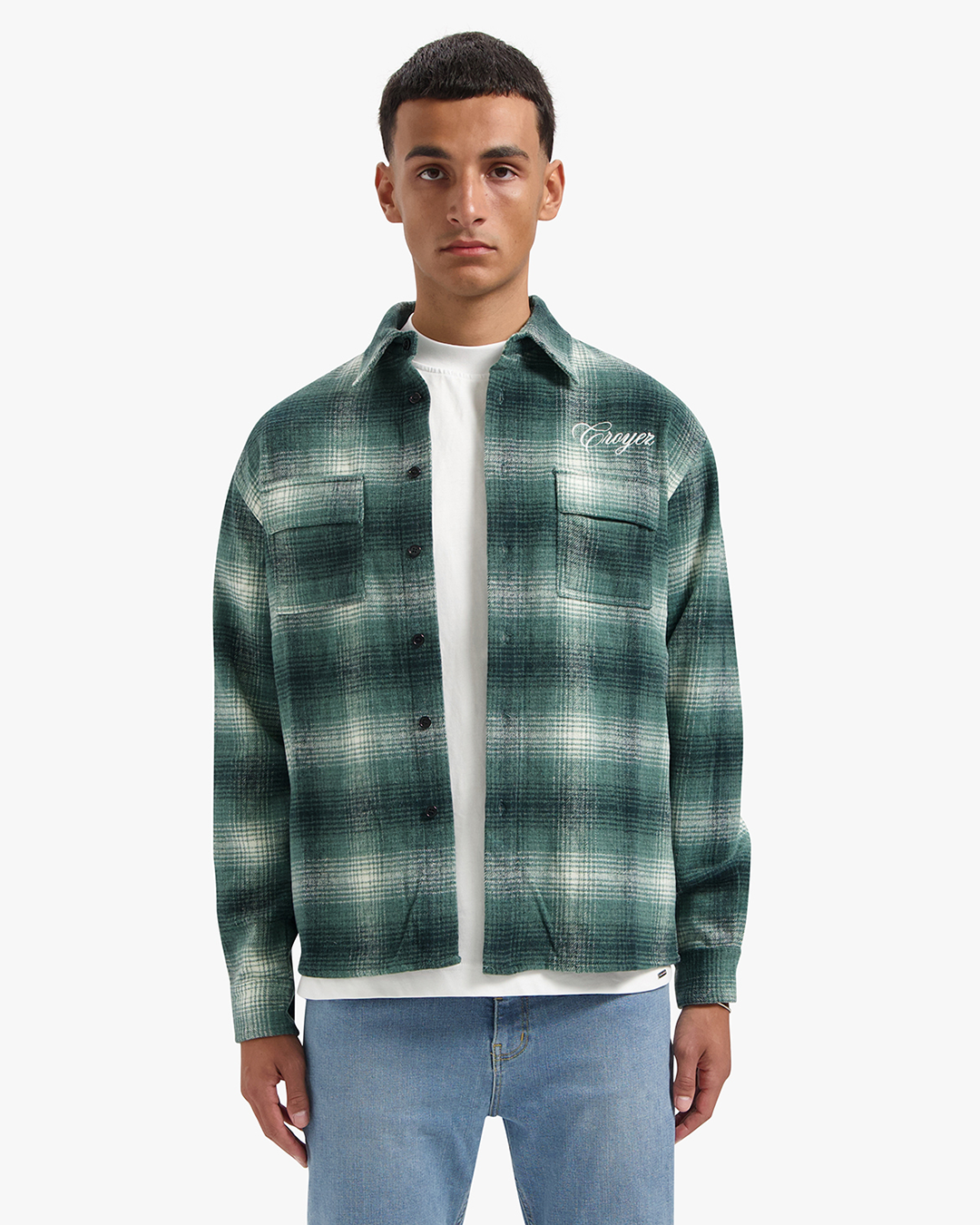 CROYEZ ESSENCE FLANNEL SHIRT - GREEN/BLACK