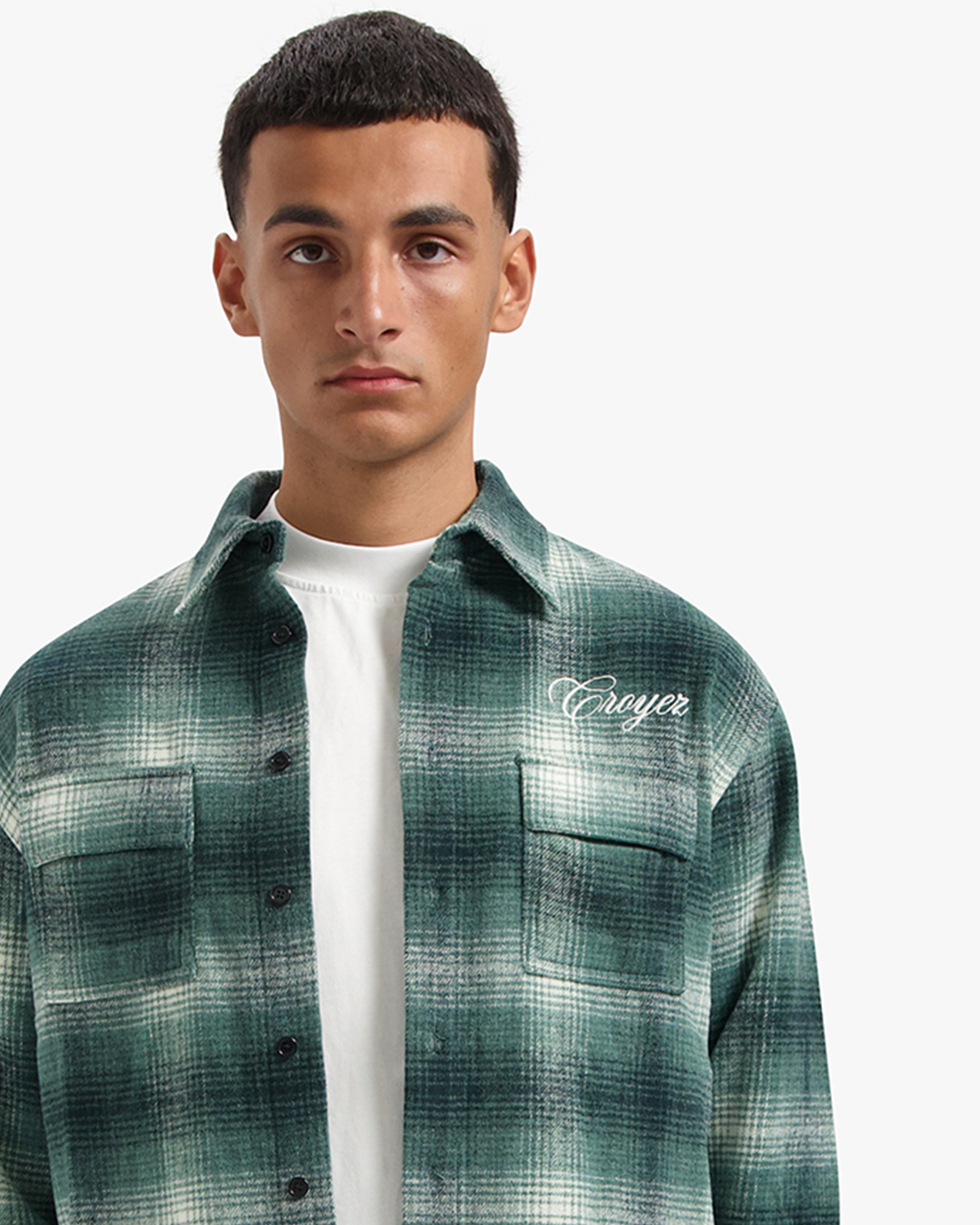 CROYEZ ESSENCE FLANNEL SHIRT | GREEN/BLACK