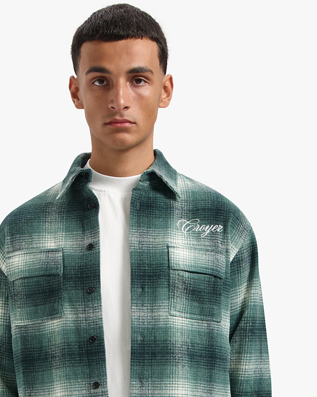 CROYEZ ESSENCE FLANNEL SHIRT - GREEN/BLACK