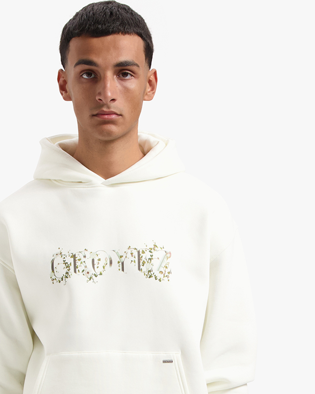 CROYEZ CHROME FLOWER HOODIE - OFF-WHITE