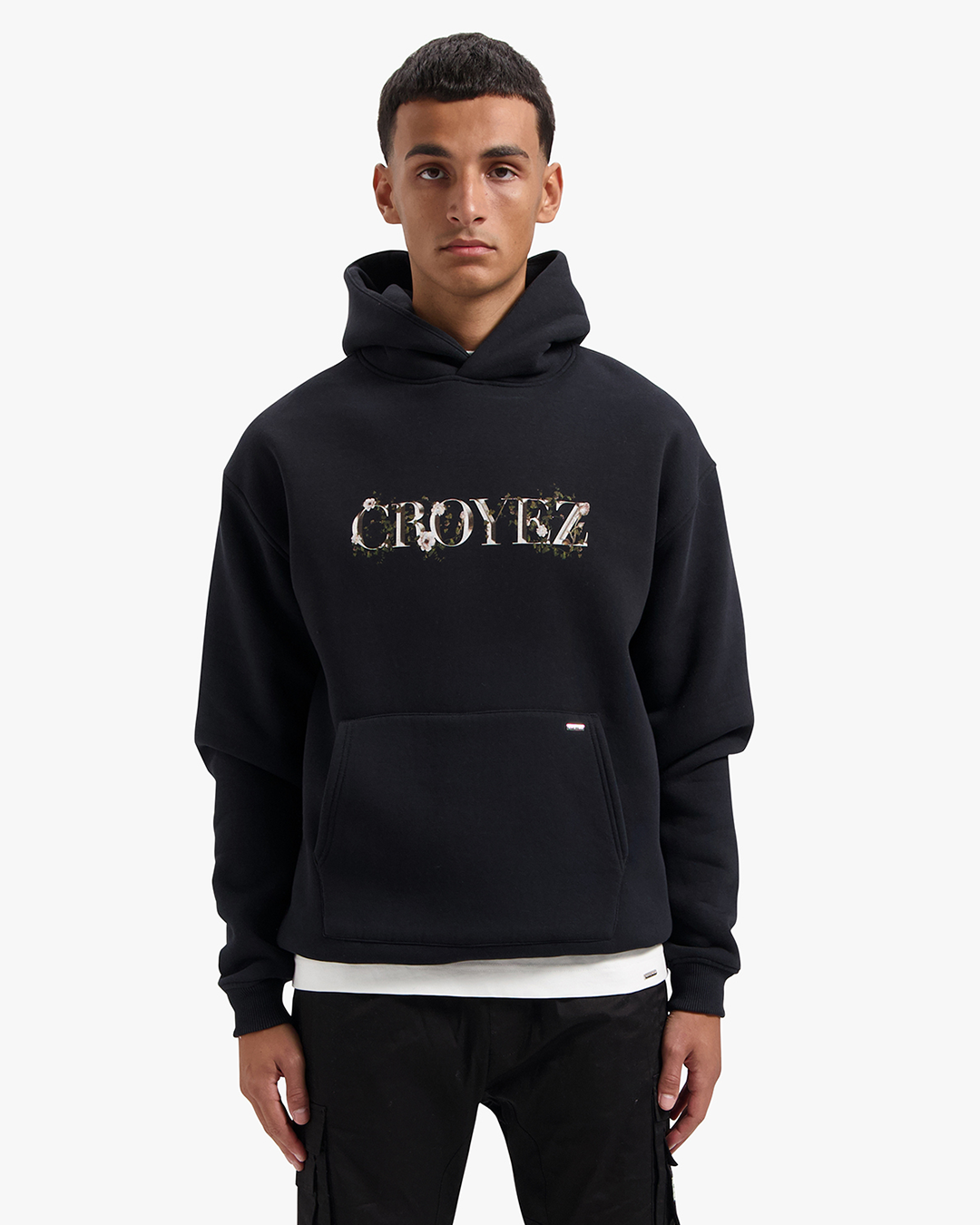 CROYEZ CHROME FLOWER HOODIE - VINTAGE BLACK