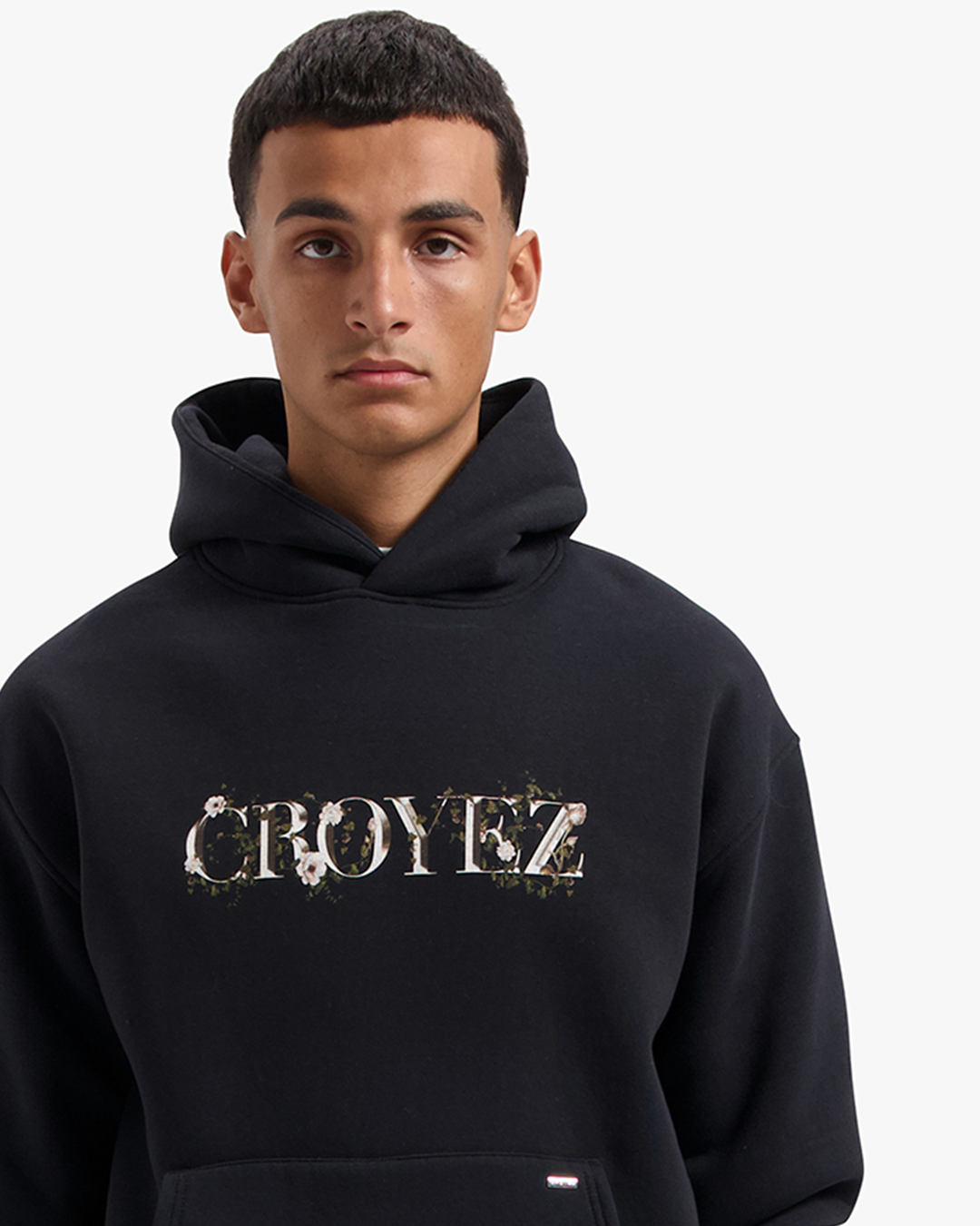 CROYEZ CHROME FLOWER HOODIE - VINTAGE BLACK