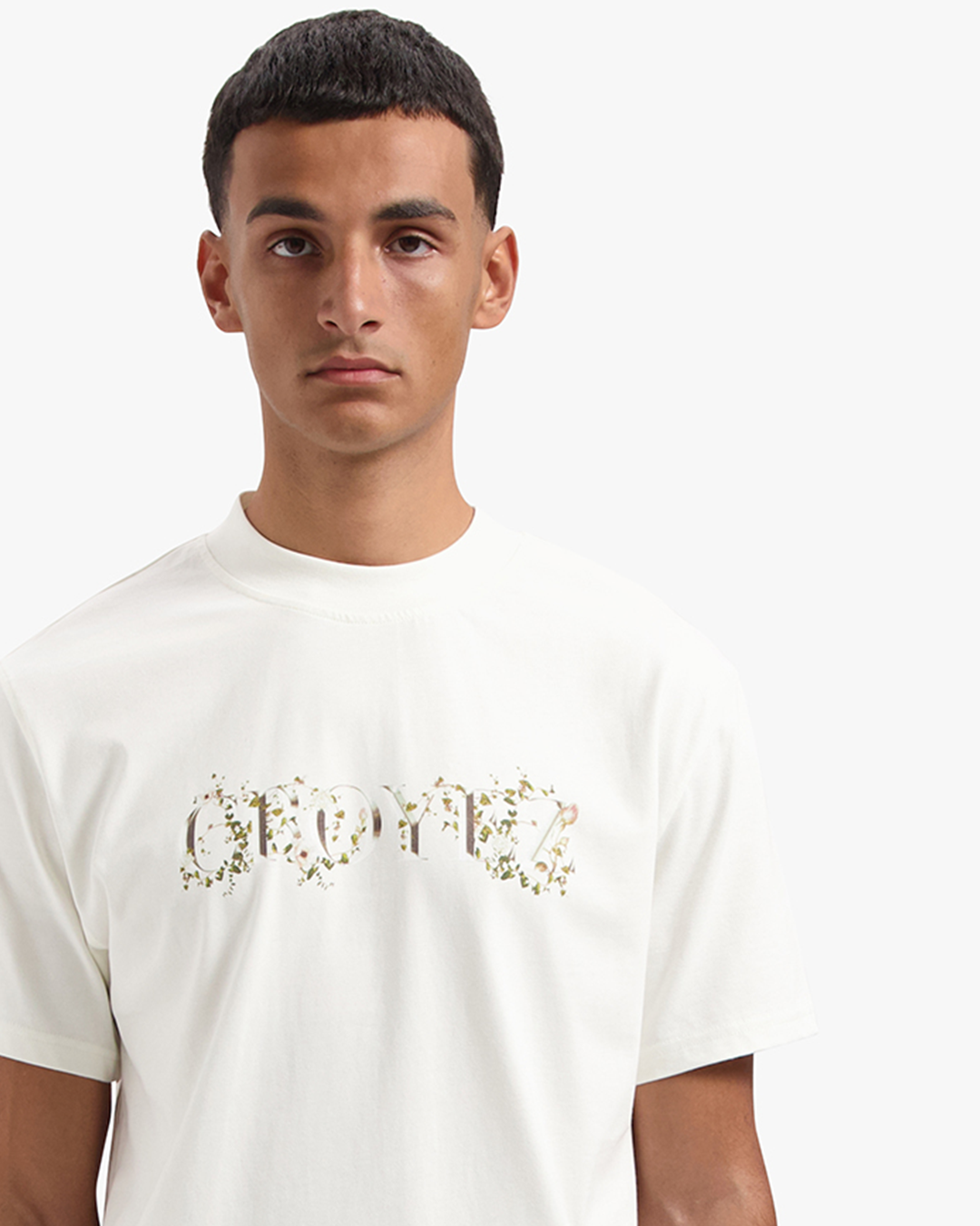 CROYEZ CHROME FLOWER T-SHIRT - OFF-WHITE