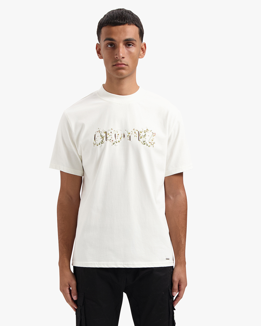 CROYEZ CHROME FLOWER T-SHIRT - OFF-WHITE