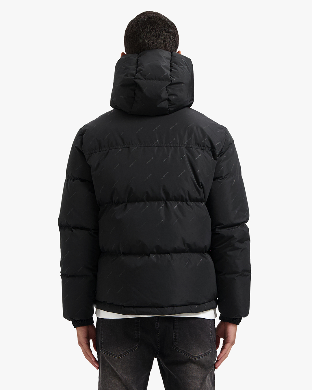 CROYEZ ALLOVER PUFFER JACKET - BLACK