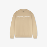 CROYEZ ATELIER SWEATER | BEIGE/WHITE
