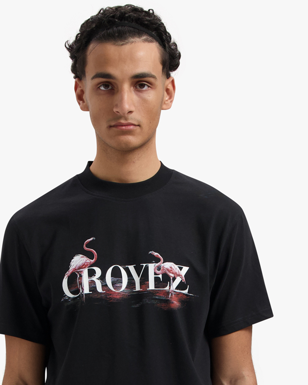 CROYEZ PINK FLAMINGO T-SHIRT | VINTAGE BLACK