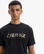 CROYEZ CHROME FLOWER T-SHIRT | VINTAGE BLACK