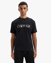 CROYEZ CHROME FLOWER T-SHIRT | VINTAGE BLACK