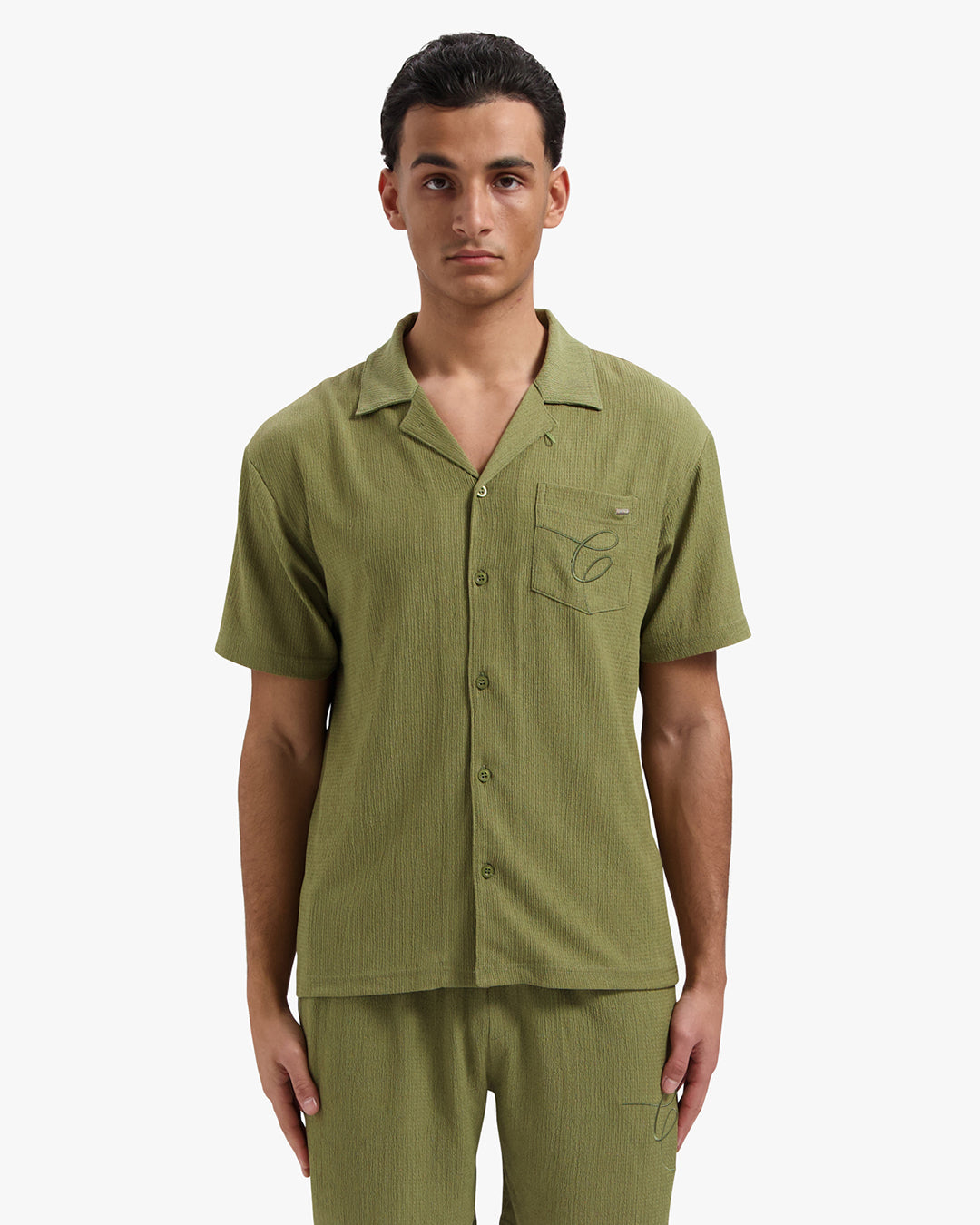 CROYEZ SEERSUCKER SHIRT | WASHED OLIVE