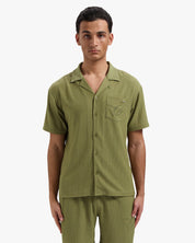 CROYEZ SEERSUCKER SHIRT | WASHED OLIVE