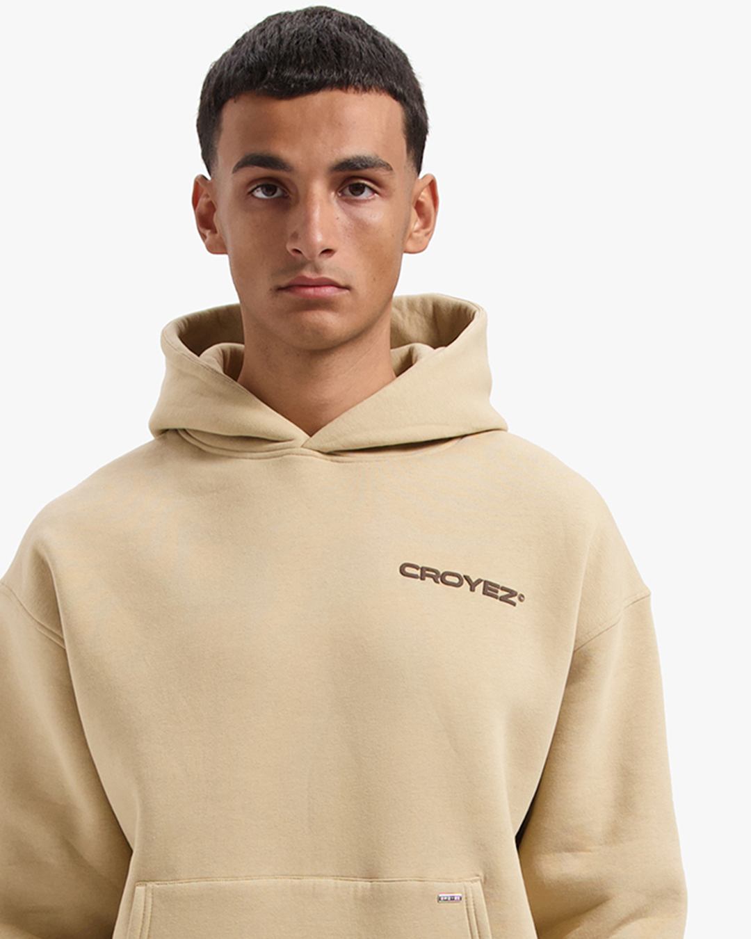 CROYEZ FAMILY OWNED BUSINESS HOODIE | BEIGE/BROWN