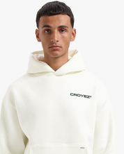 CROYEZ FAMILY OWNED BUSINESS HOODIE | OFF-WHITE/DARK GREEN