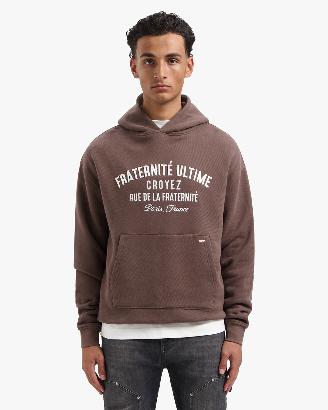 CROYEZ HEAVYWEIGHT FRATERNITÉ HOODIE | BROWN