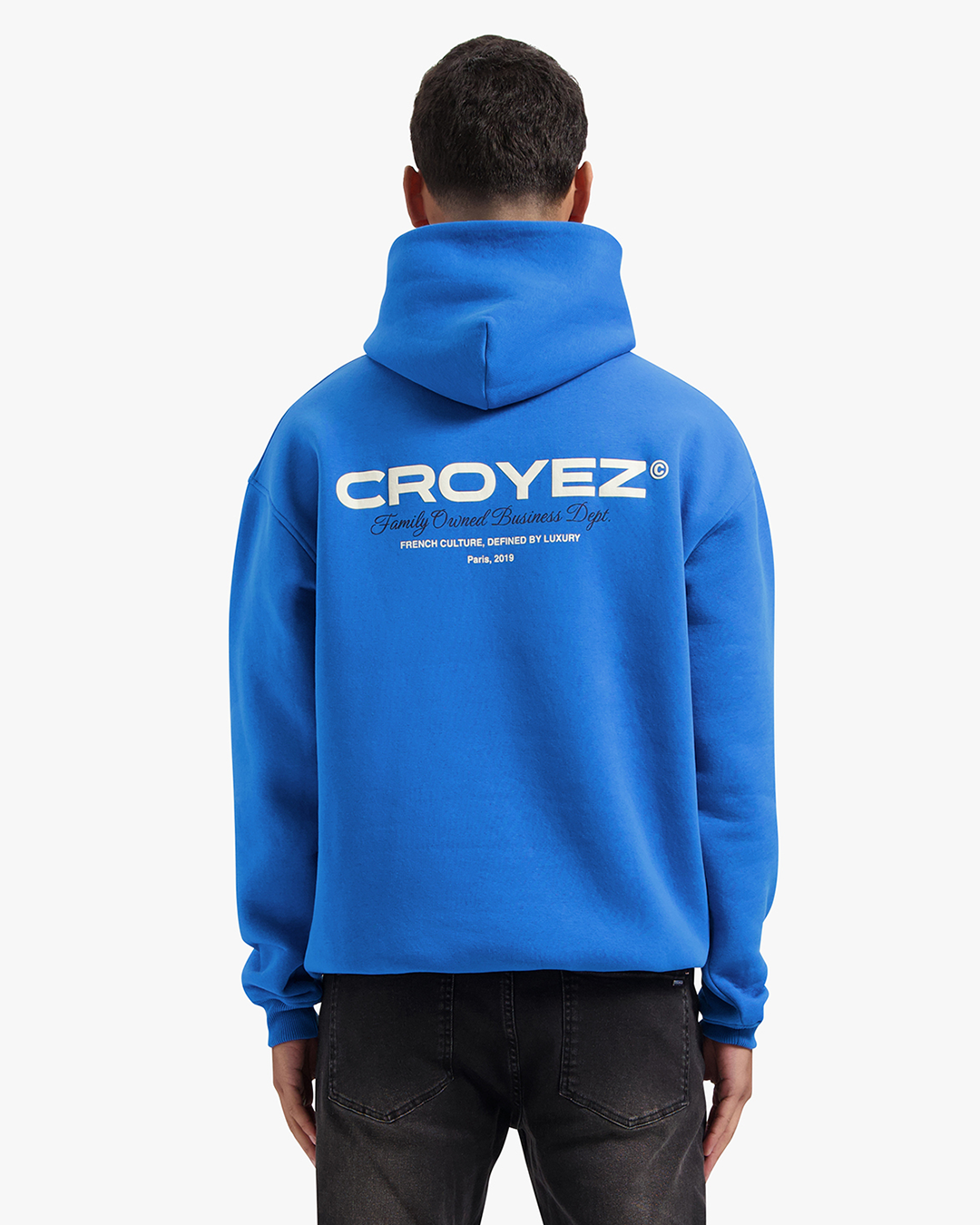 CROYEZ FAMILY OWNED BUSINESS HOODIE | COBALT BLUE