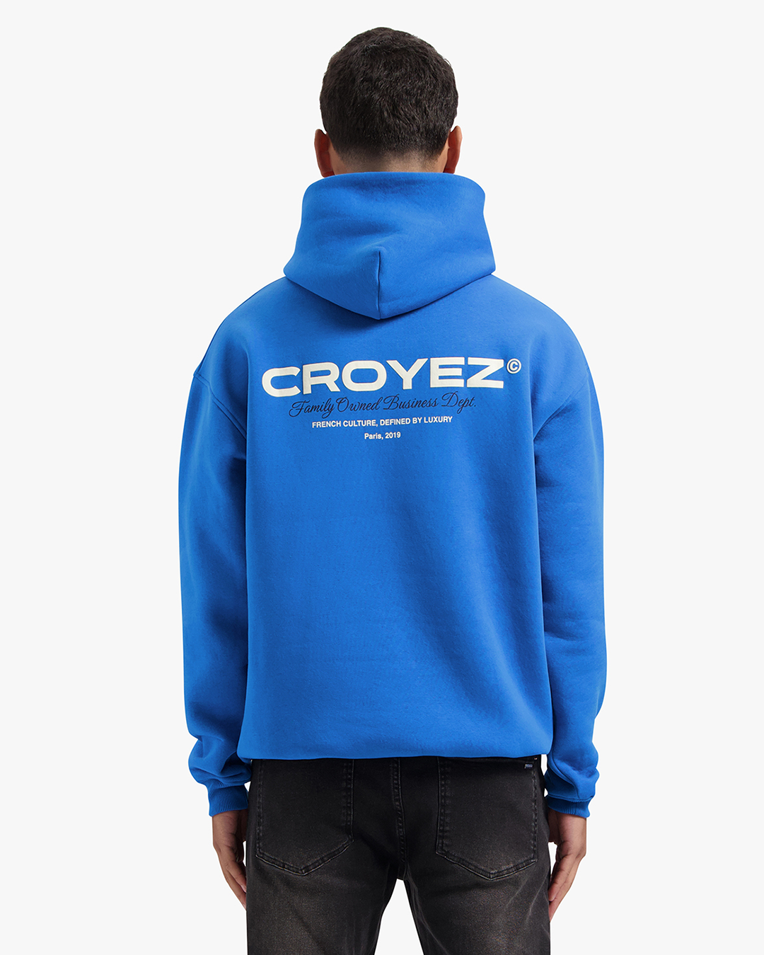 CROYEZ FAMILY OWNED BUSINESS HOODIE - COBALT BLUE