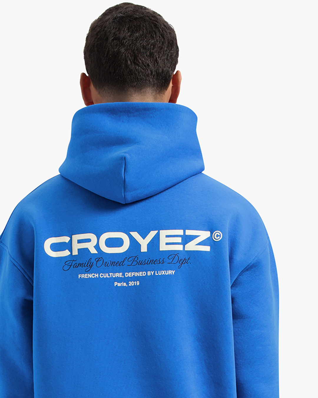 CROYEZ FAMILY OWNED BUSINESS HOODIE - COBALT BLUE