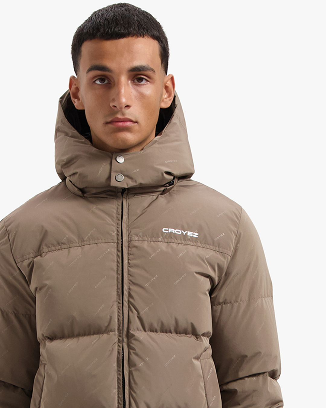 CROYEZ ALLOVER PUFFER JACKET | BROWN