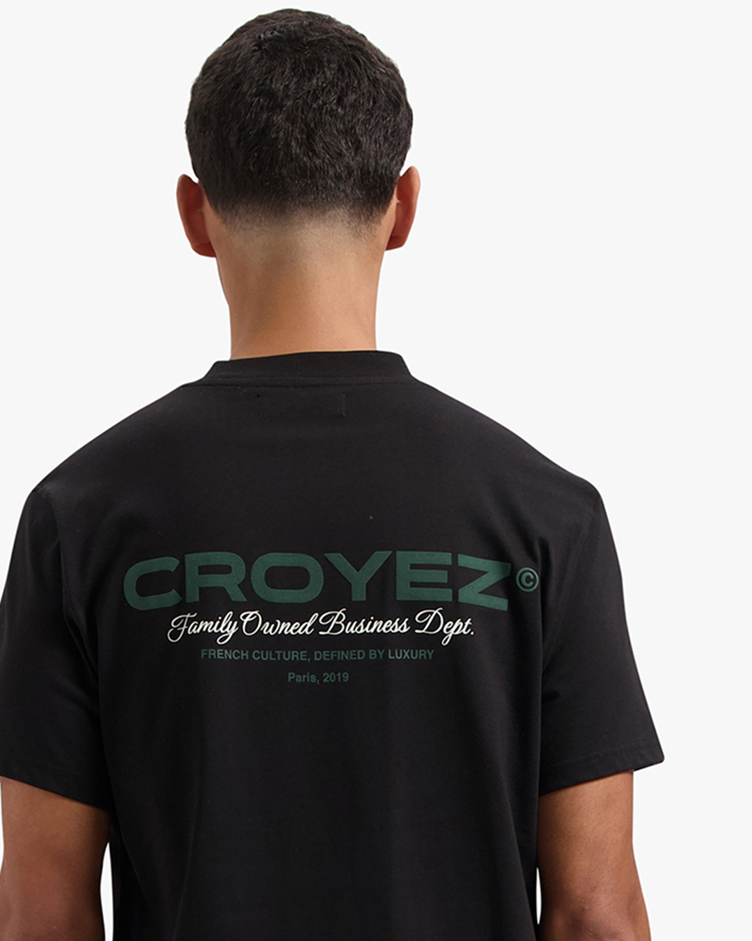 CROYEZ FAMILY OWNED BUSINESS T-SHIRT - BLACK