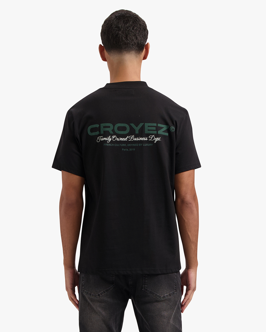 CROYEZ FAMILY OWNED BUSINESS T-SHIRT - BLACK