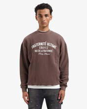 CROYEZ HEAVYWEIGHT FRATERNITÉ SWEATER | BROWN