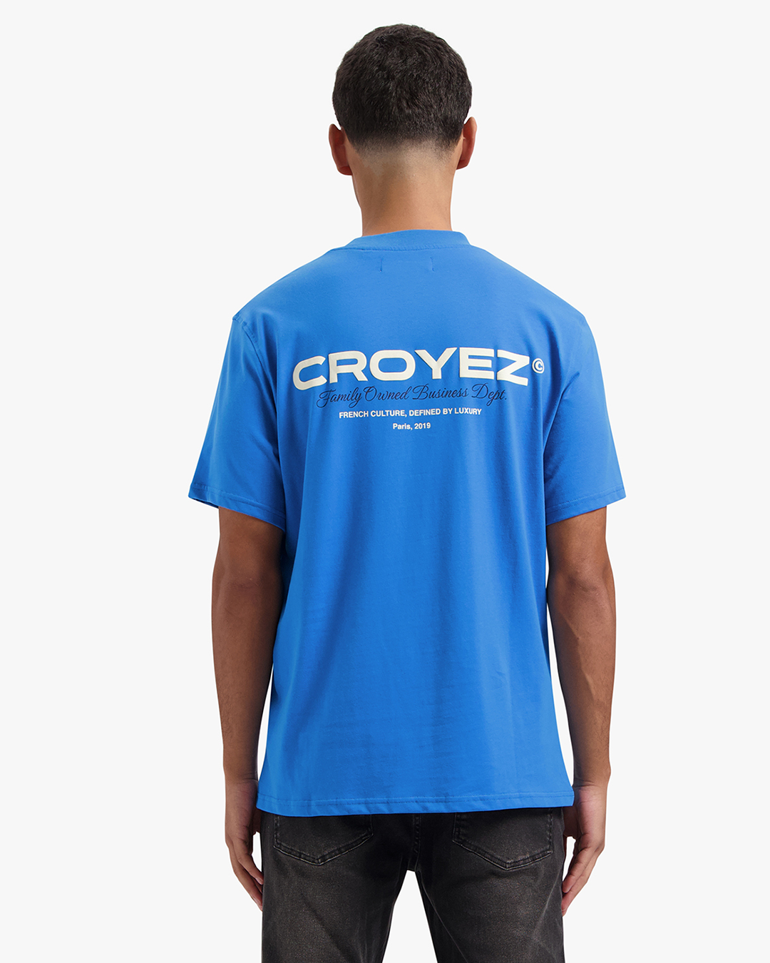 CROYEZ FAMILY OWNED BUSINESS T-SHIRT - COBALT BLUE