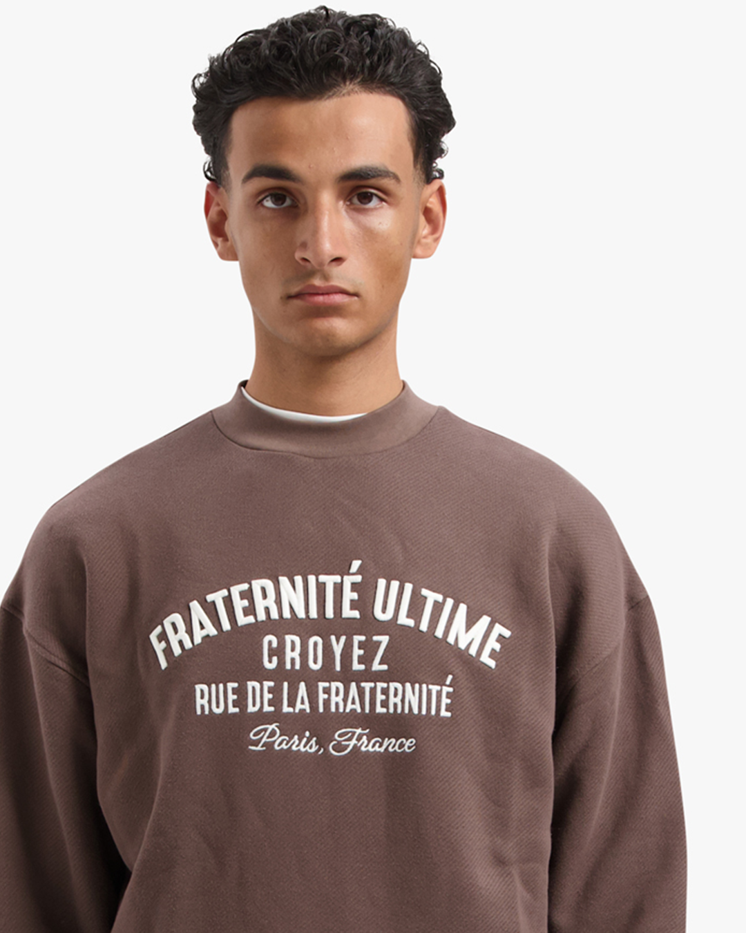 CROYEZ HEAVYWEIGHT FRATERNITÉ SWEATER | BROWN