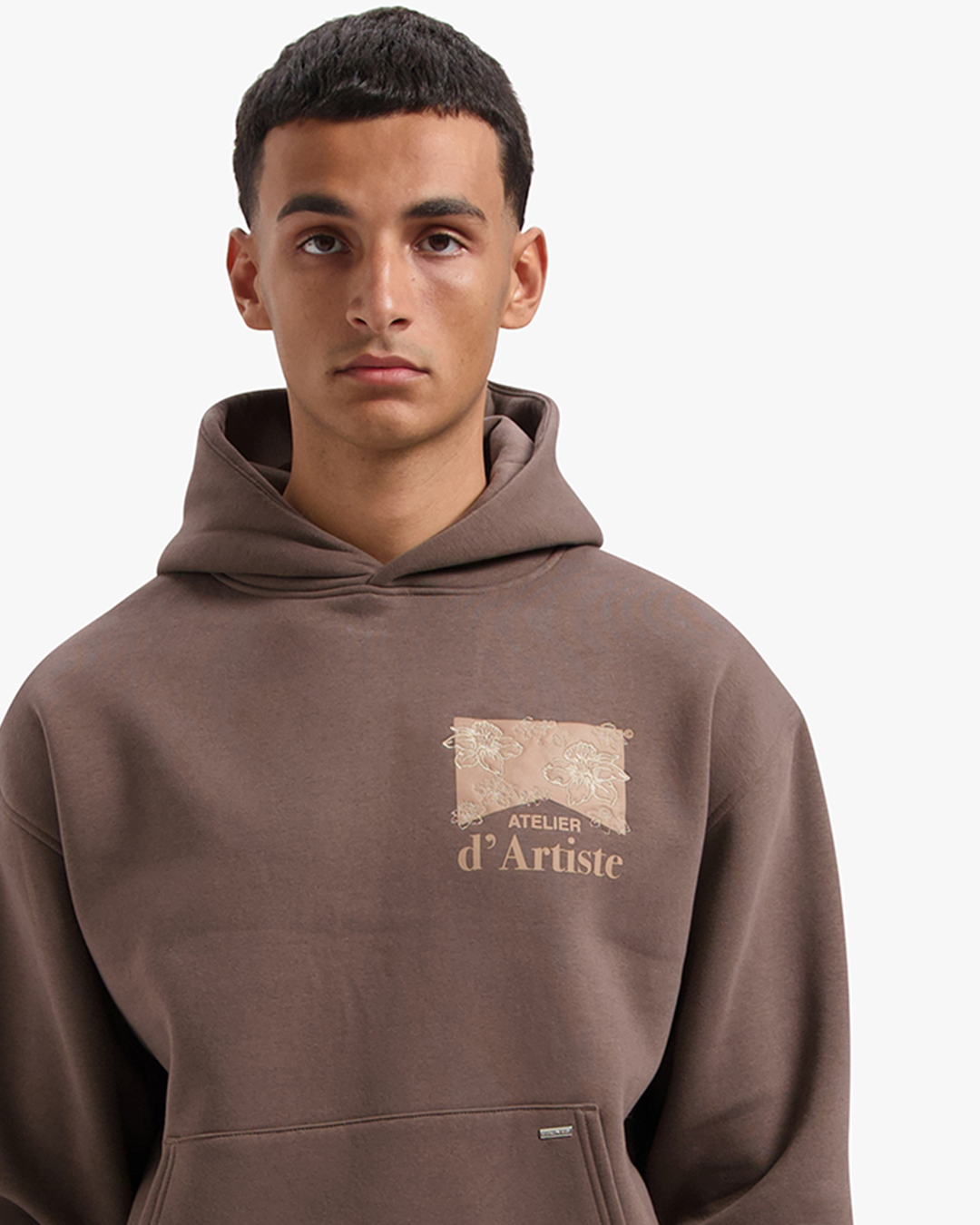 CROYEZ ATELIER FLOWER HOODIE | BROWN