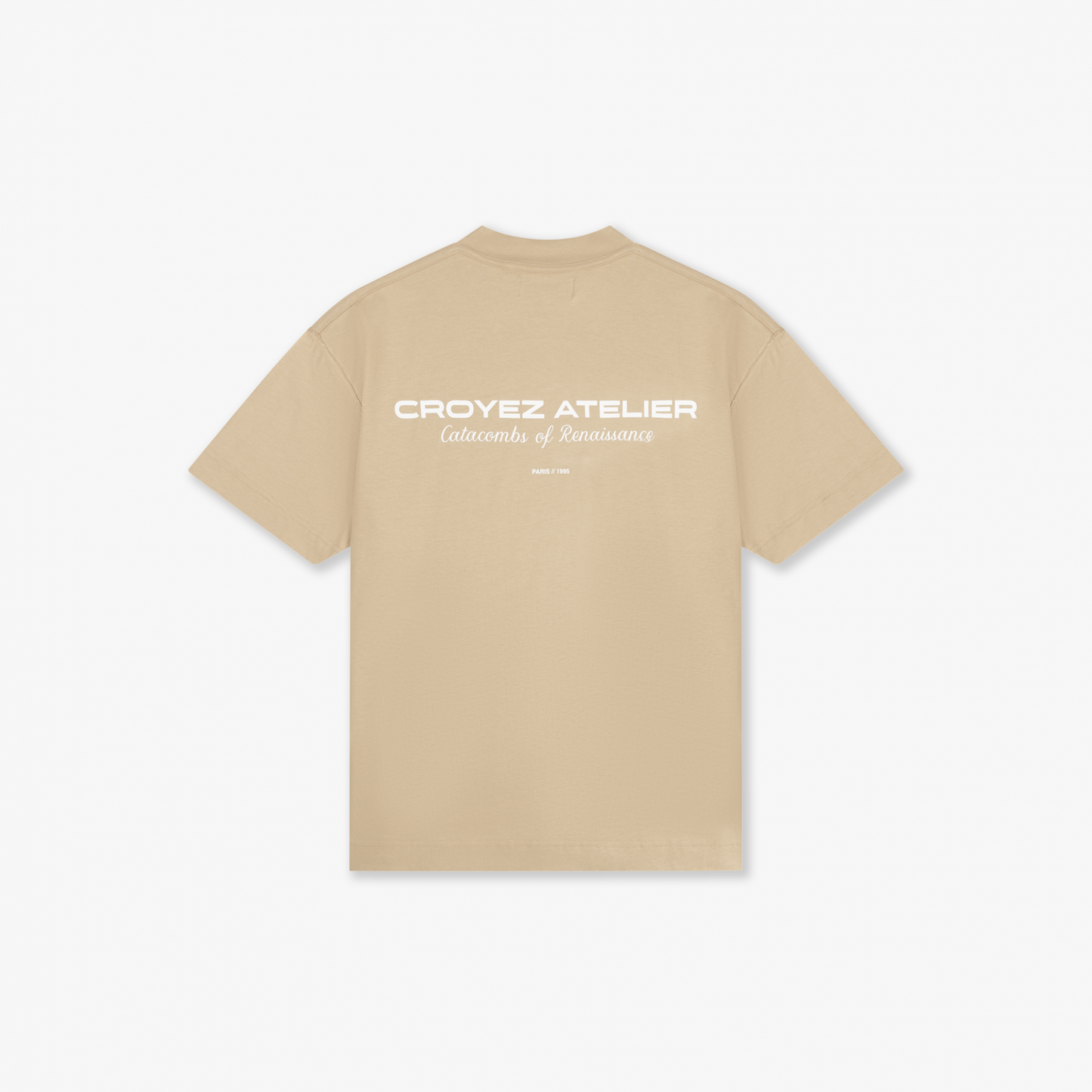 CROYEZ ATELIER T-SHIRT - BEIGE/WHITE