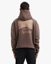 CROYEZ ATELIER FLOWER HOODIE | BROWN