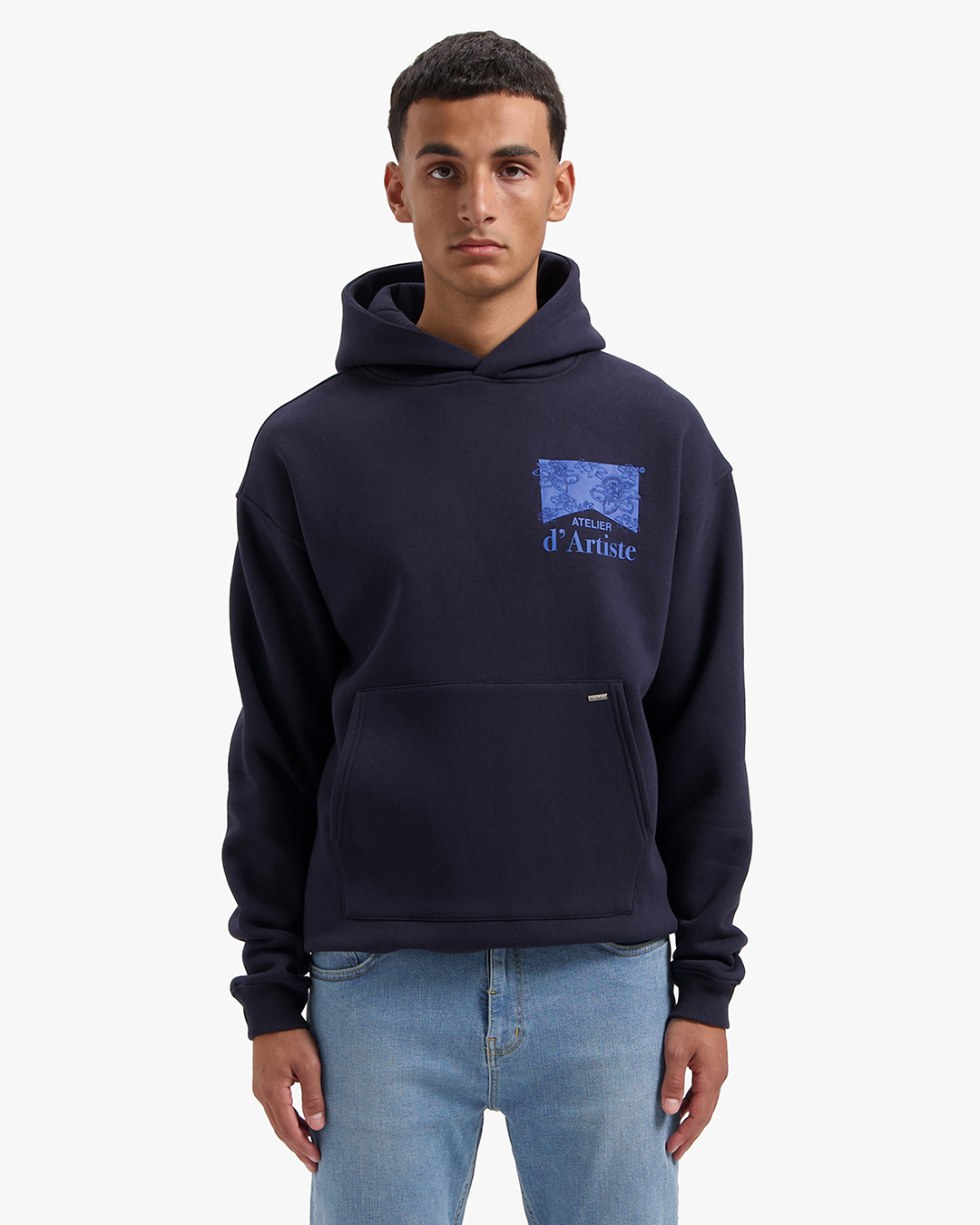 CROYEZ ATELIER FLOWER HOODIE | NAVY