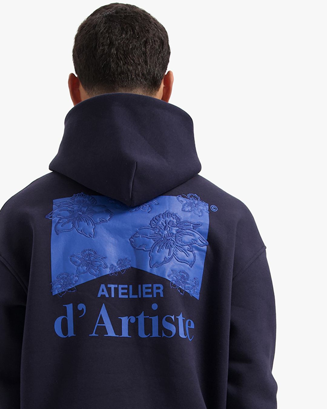 CROYEZ ATELIER FLOWER HOODIE - NAVY