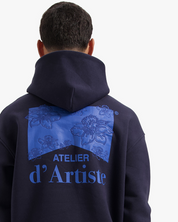 CROYEZ ATELIER FLOWER HOODIE | NAVY
