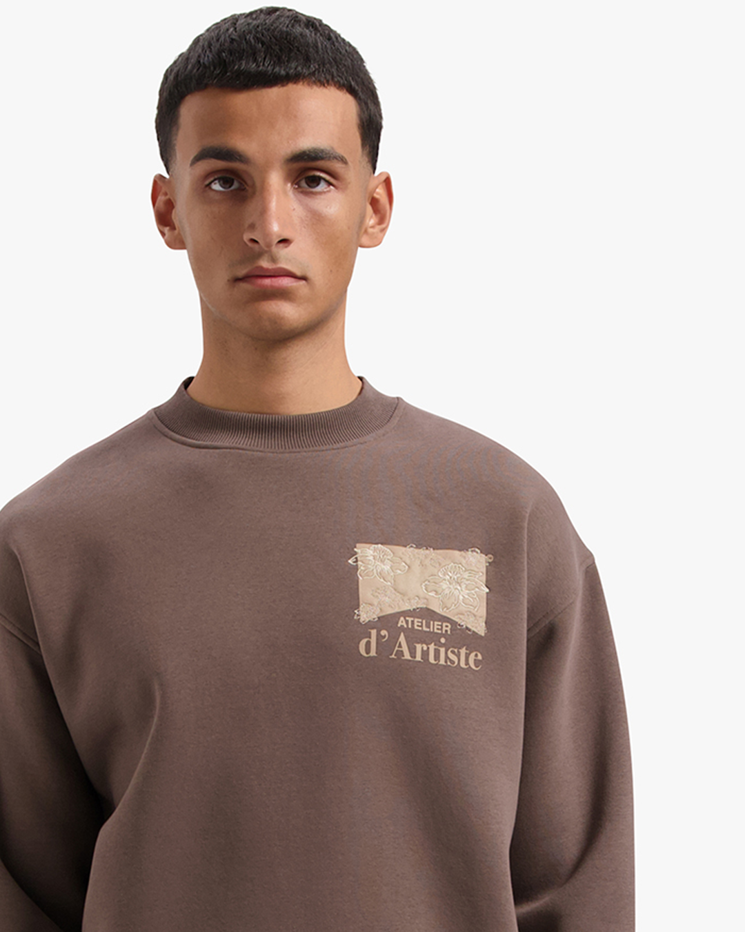 CROYEZ ATELIER FLOWER SWEATER | BROWN