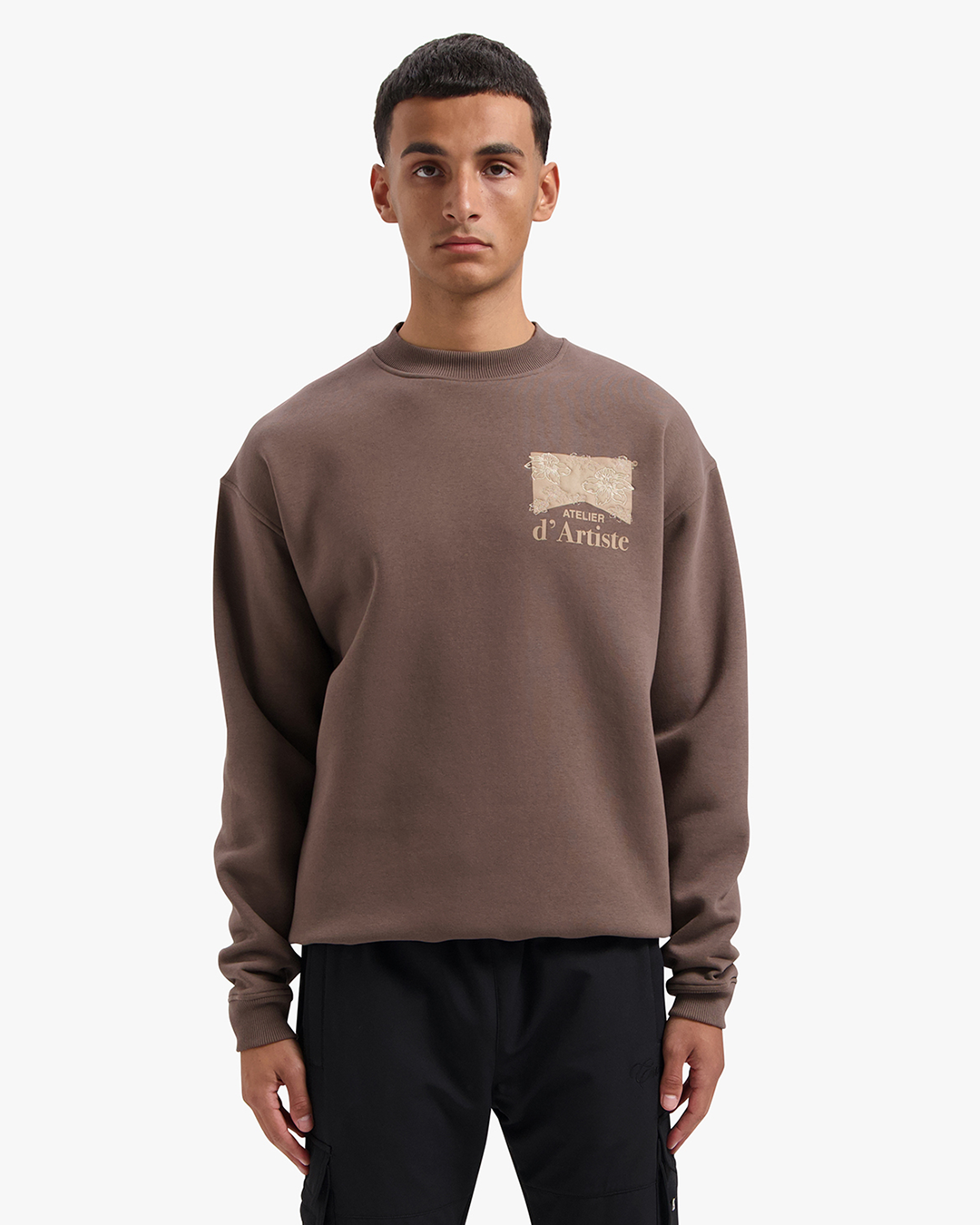 CROYEZ ATELIER FLOWER SWEATER | BROWN