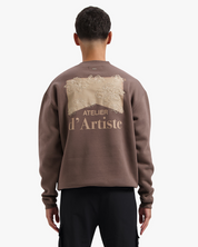 CROYEZ ATELIER FLOWER SWEATER | BROWN