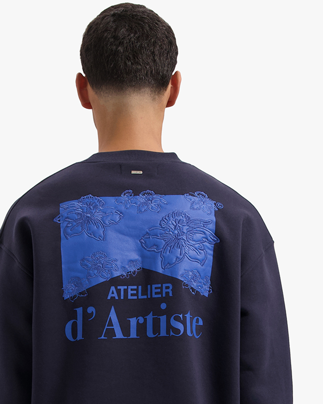 CROYEZ ATELIER FLOWER SWEATER - NAVY