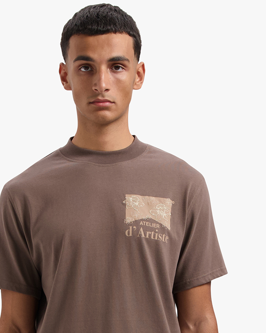 CROYEZ ATELIER FLOWER T-SHIRT | BROWN