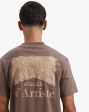 CROYEZ ATELIER FLOWER T-SHIRT | BROWN