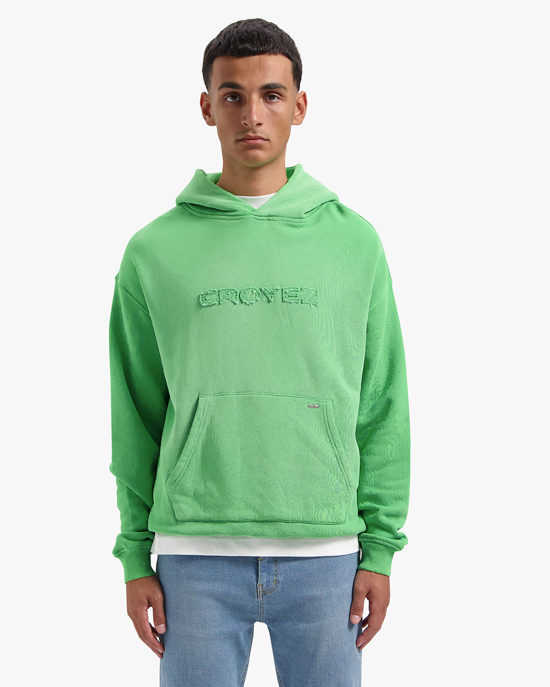 CROYEZ CUTOUT HOODIE - GREEN