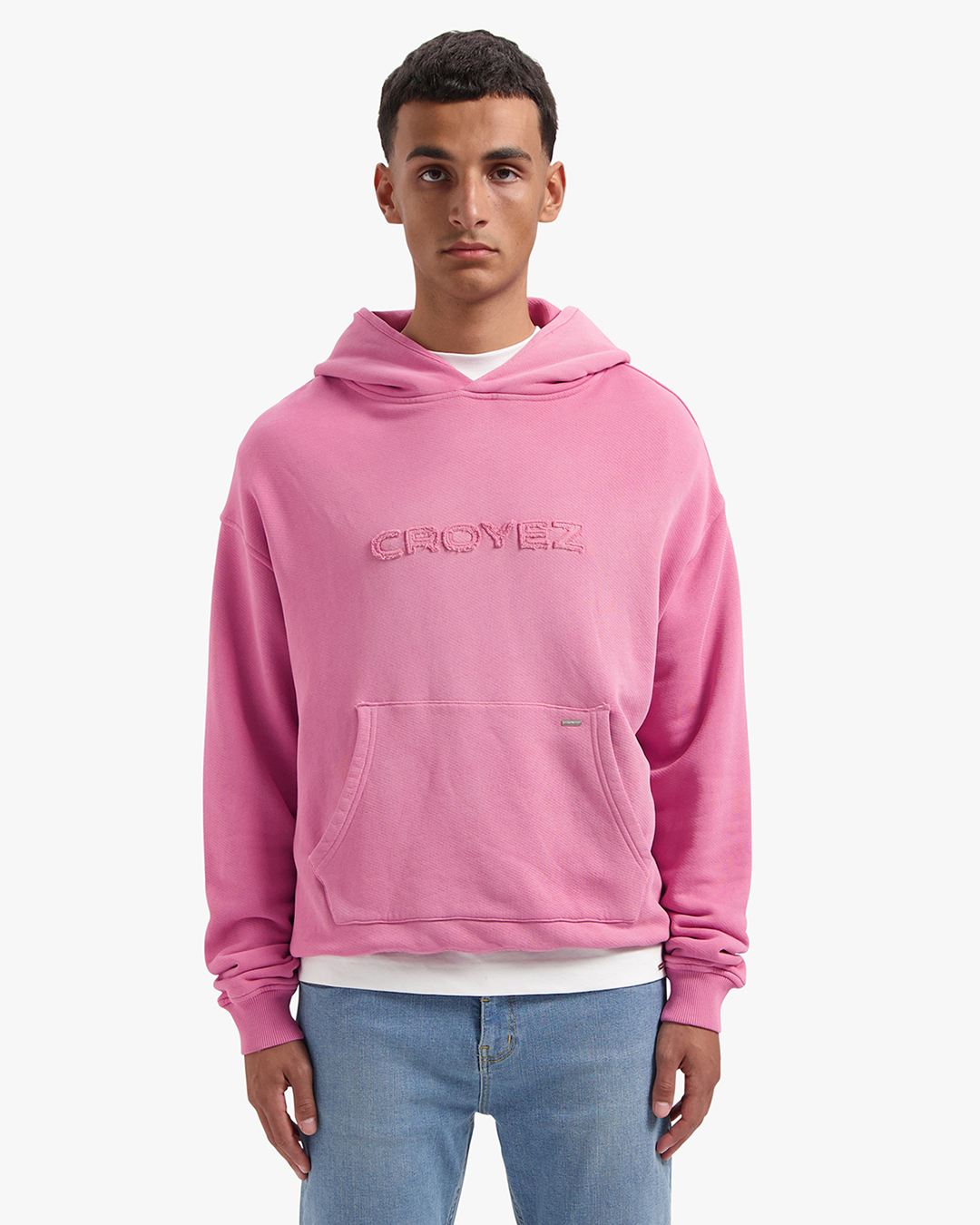 CROYEZ CUTOUT HOODIE - HOT PINK