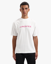 CROYEZ CUTOUT T-SHIRT | WHITE / HOT PINK