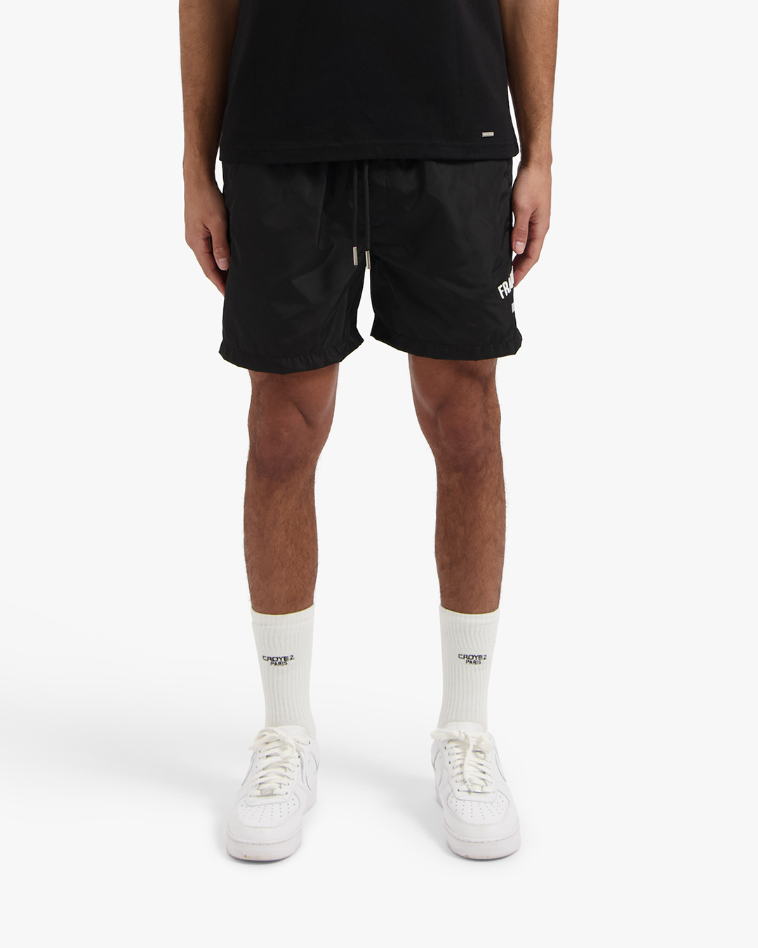 CROYEZ FRATERNITÉ SWIM SHORTS | BLACK/WHITE