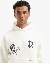 CROYEZ INITIAL FLOWER HOODIE | CREAM/NAVY