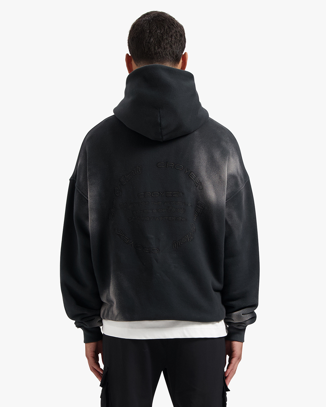 CROYEZ CLOUD WASHING HOODIE | VINTAGE BLACK