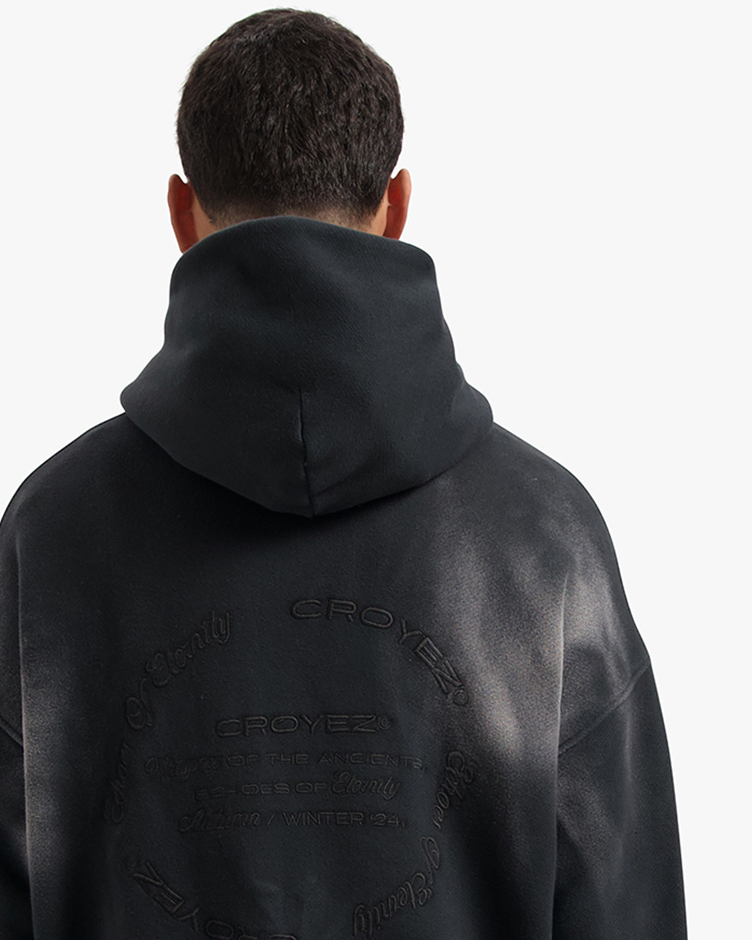 CROYEZ CLOUD WASHING HOODIE | VINTAGE BLACK