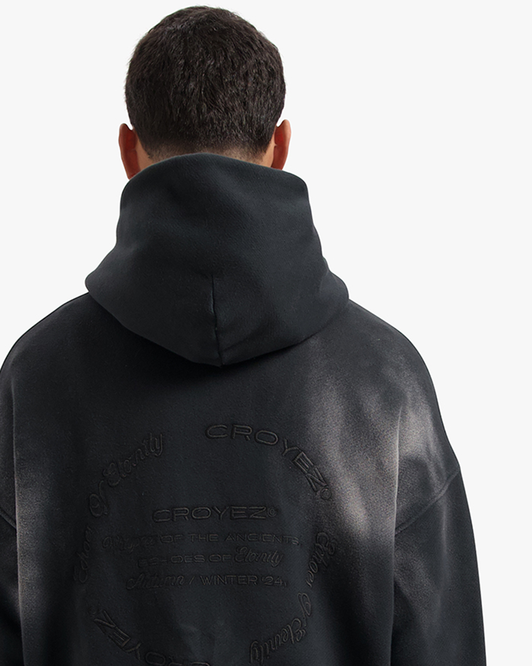 CROYEZ CLOUD WASHING HOODIE - VINTAGE BLACK